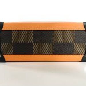 Louis Vuitton Orange and Brown Checkered Bag